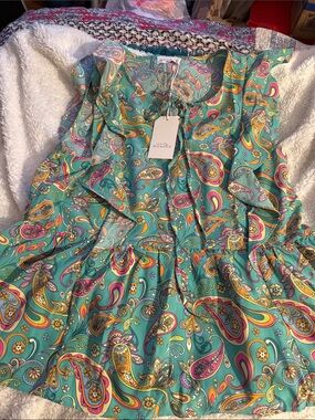 Wonder Paisley Print Turquoise Camisole